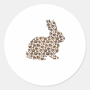 Adesivo Felz pascoa Presente Padrão de Impressão Leopardo