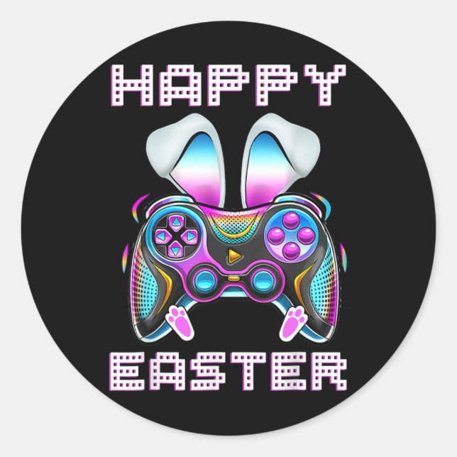 Adesivo Felz pascoa Video Game Controller Engraçado Gamer  (Frente)