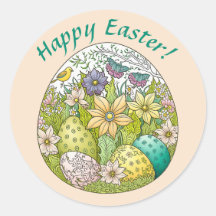 Felz pascoa Vintage Mandala Art 3 Personalizado