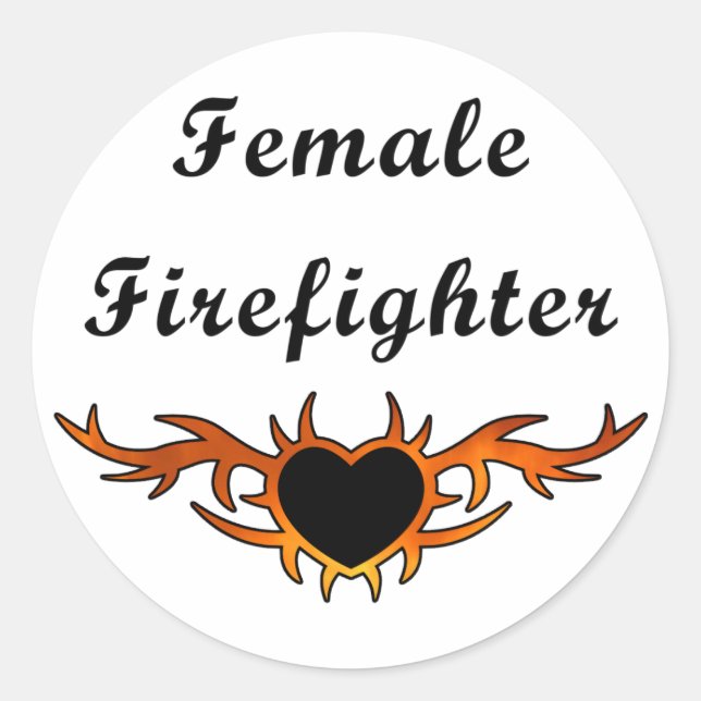 Adesivo Female Firefighter Tattoo (Frente)