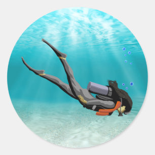 Adesivo Female S.C.U.B.A. Diver