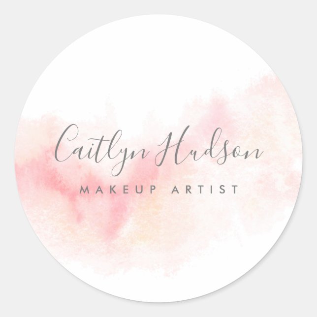 Adesivo Feminina de Cor d'Água Rosa Esbranquiçada (Frente)