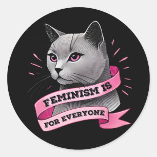 Adesivo Feminismo É Para Todos Um Gato Pro Feminismo