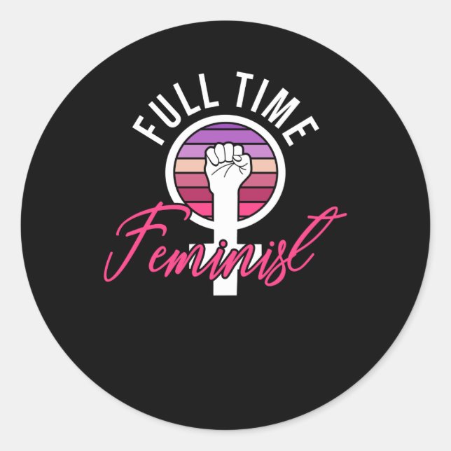 Adesivo Feminismo Igual Direitos Mulher Poder Dizendo (Frente)