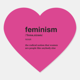 Adesivo Feminista do Coração Rosa
