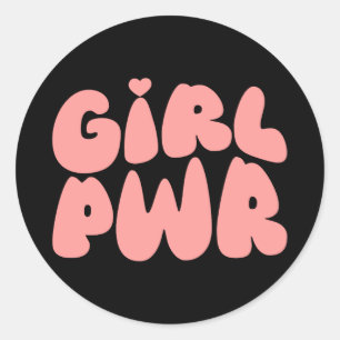 Adesivo Feminista do Poder Menina