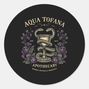 Adesivo Feminista Engraçada Aqua Tofana Apothecary Vintage