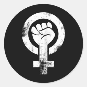 Adesivo Feminista Fista Feminina Resistente Símbolo Femini