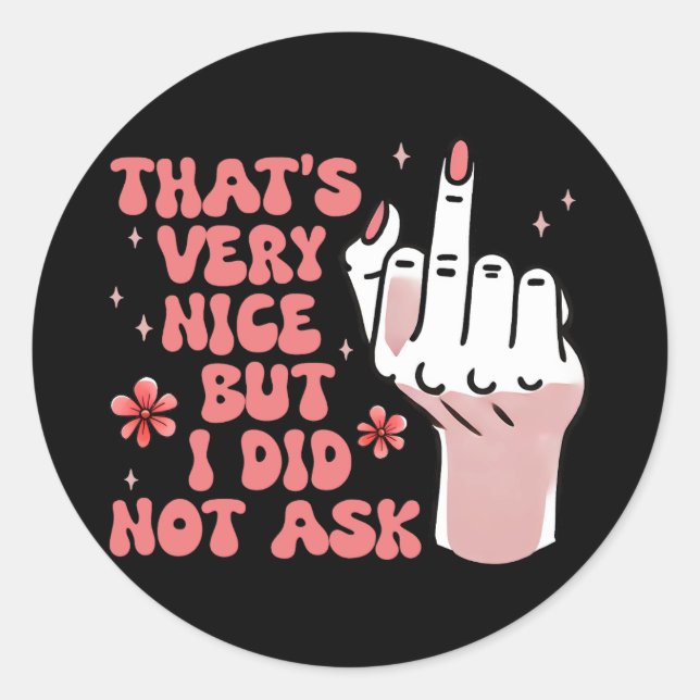 Adesivo Feminista sarcástica (Frente)