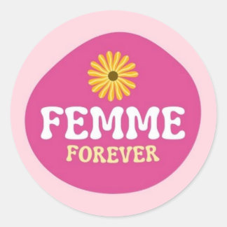 Adesivo Femme para sempre! Lésbica Queer Não-Binária