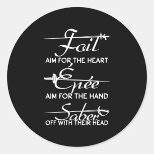 Adesivo Fencer de Definição de Espada de Espalha Foil Epee