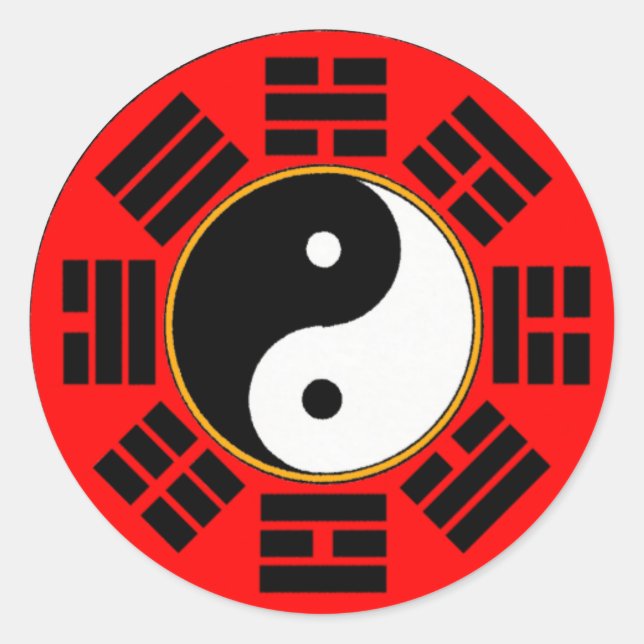 Adesivo Feng Shui Bagua Trigram Yin Yang (Frente)