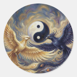 Adesivo Fênix Equilíbrio Yin Yang