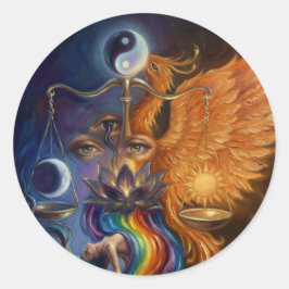 Adesivo Fênix Equilíbrio Yin Yang