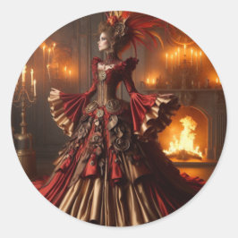 Adesivo Fênix Fire Queen Steampunk Victorunk Industrial