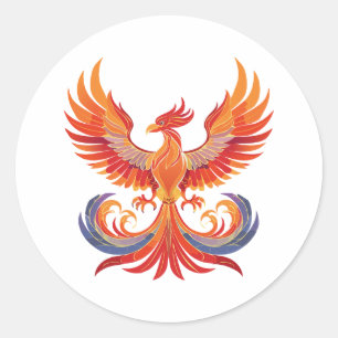 Adesivo Fênix mitológica fantástica brilhante