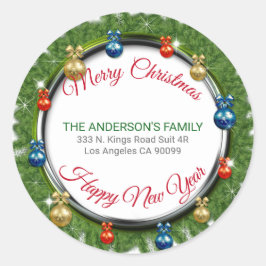 Adesivo Fera De Árvore De Natal E Bola De Natal