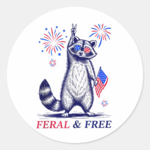 Adesivo Feral & Feral Patriótico Funny Funny Feral E