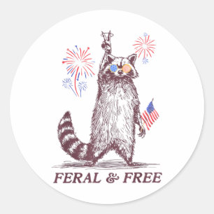 Adesivo Feral & Feral Patriótico Funny Funny Feral E