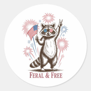 Adesivo Feral & Feral Patriótico Funny Funny Feral E