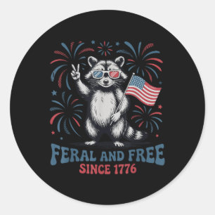 Adesivo Feral e Livre Desde 1776 Ratoeira Patriótica Engra