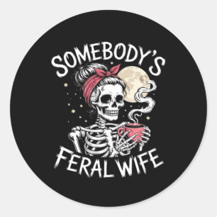 Adesivo Feral Funny Coffee Amplia Bebendo Piada Crânio