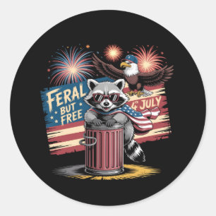 ADESIVO FERAL MAS FREE RACOON 4 DE JULHO EUA