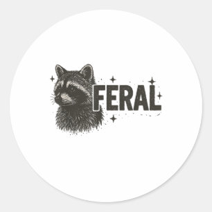 Adesivo Feral Raccoon Cute Mas Feral Funny Mem Raccoon Lov