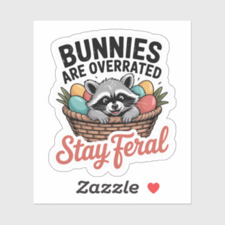 Adesivo Feral Raccoon Easter PNG, Funny Retro Shirt Graphi