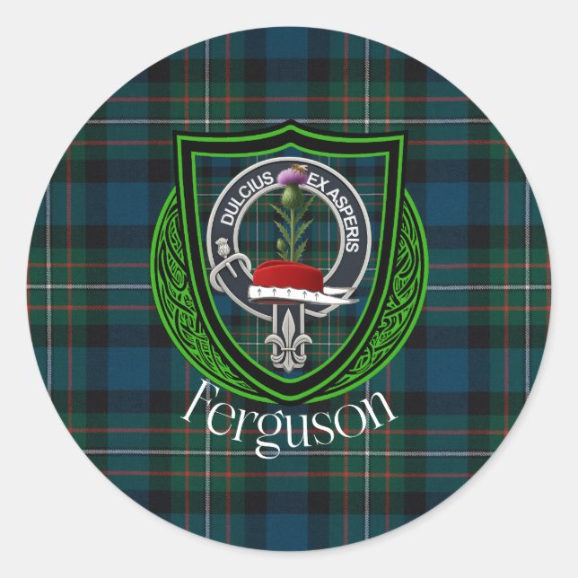 Adesivo Ferguson Scottish Clan Tartan & Crest (Frente)