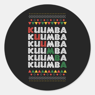 Adesivo Feriado Africano Americano Princípio de Kuumba Kwa