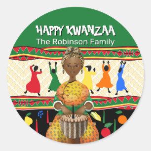Adesivo Feriado Afro-Americano Kwanzaa
