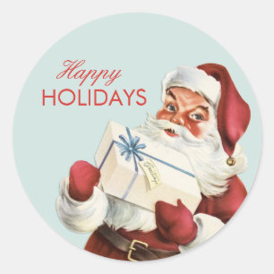 Adesivo Feriado alegre do vermelho azul do papai noel do