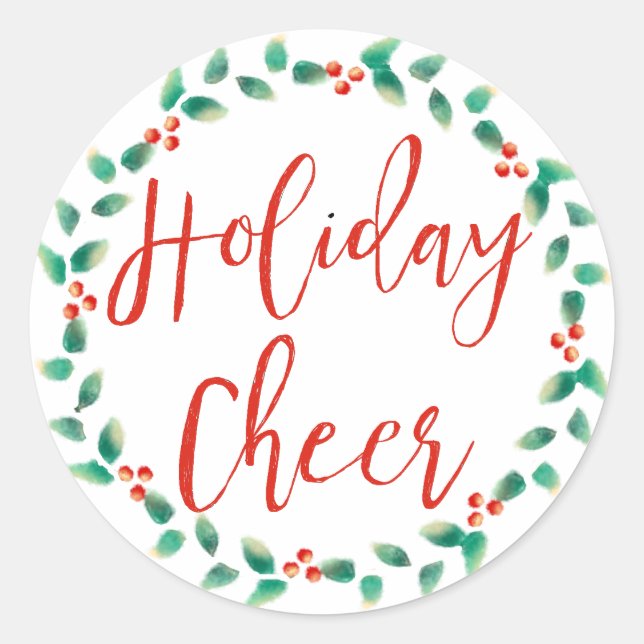 Adesivo Feriado Alegre em Vermelho e Verde Fúria (Frente)