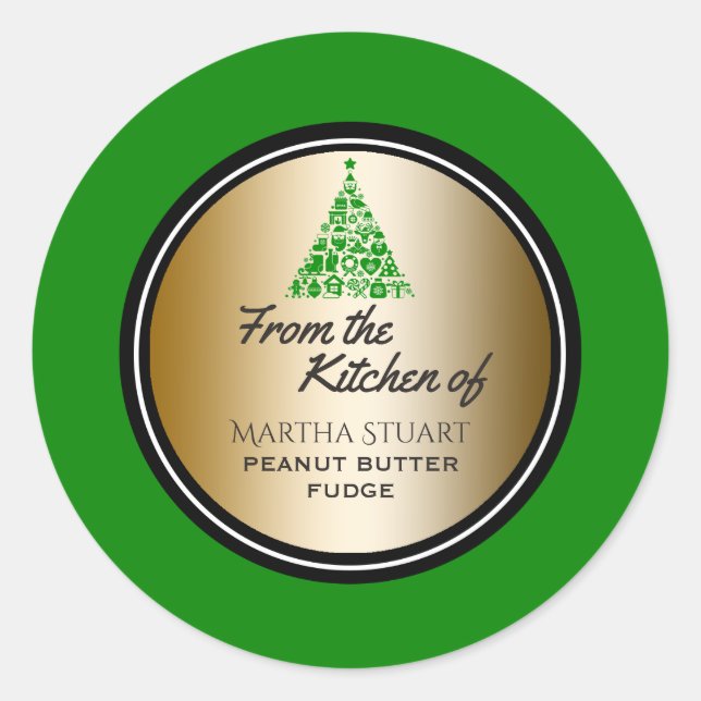 Adesivo Feriado Baking Verde Dourado da Cozinha de (Frente)