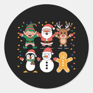 Adesivo Feriado da Família Xmas, Papais noeis de Natal