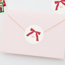 Adesivo feriado de arcos vermelhos de natal personalizados