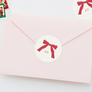 Adesivo feriado de arcos vermelhos de natal personalizados
