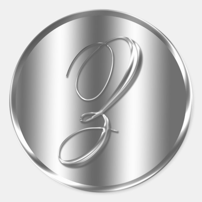 Adesivo Feriado de Convite para Casamento de Cor de Prata  (Frente)