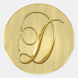 Adesivo Feriado de Convite para Casamento de Selo Dourado 