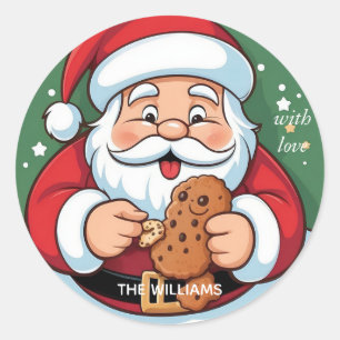 Adesivo Feriado de Cookies Festivos, Papais noeis Engraçad