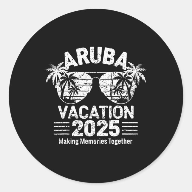 Adesivo Feriado de diversão de Viagem da família Aruba 202 (Frente)