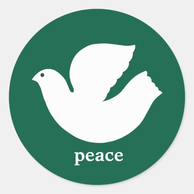 Adesivo Feriado de Envelope de Férias de Paz Moderno (Frente)