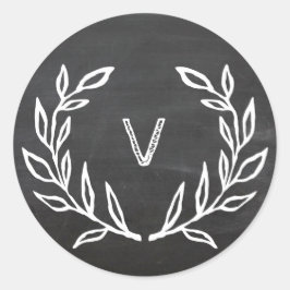 Adesivo Feriado de Feriado de Wreath em Quadro de Chalkboa