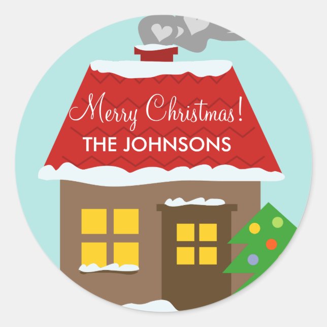 Adesivo Feriado de inverno feito sob encomenda da casa da (Frente)