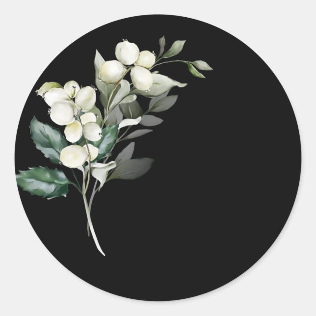 Adesivo Feriado de inverno galhos brancos holandeses água  (Frente)