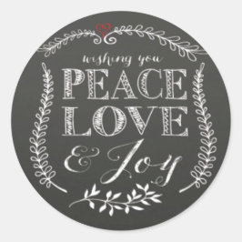 Adesivo Feriado de Joy Chalkboard com Joy de Paz, com letr