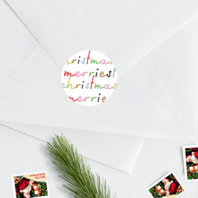 Adesivo Feriado de Natal alegre e colorido (Criador carregado)