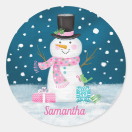 Adesivo Feriado de Natal bonito, Snowman Sticker