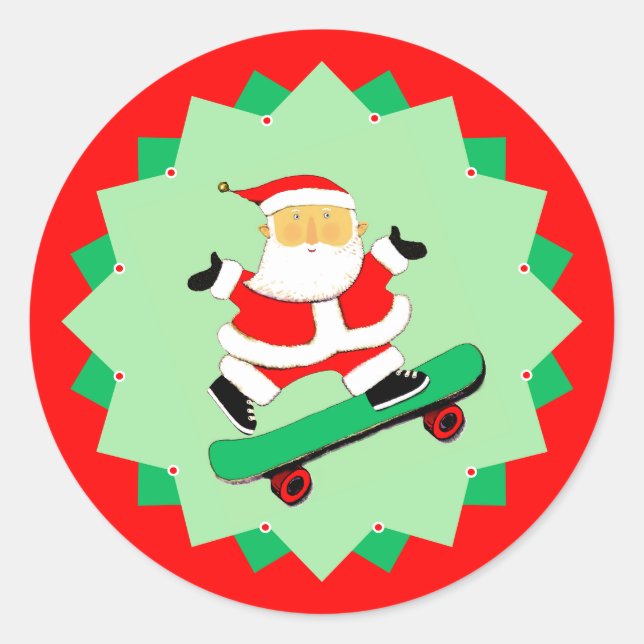 Adesivo Feriado de Natal Creative Skateboard (Frente)